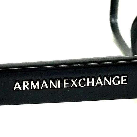 Armani Exchange Eyeglasses Frames AX3017 8004 Polished Black Rectangle 52-16-135 - Picture 5 of 12
